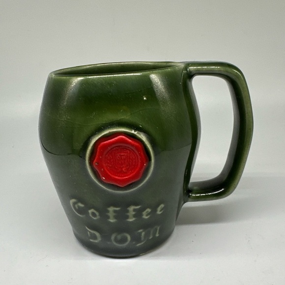 D.O.M. Vivid Cafe Green Ceramic coffee Mug "Benedictine" France 1970* USA - Picture 6 of 12
